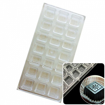 Поликарбонатная форма для шоколада 275*135*24 мм | Квадрат мод.2059