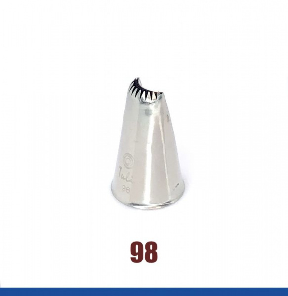 Кондитерская насадка 98 Tulip™ лента с зубчиками ракушка (Shell Basketweave) малая, прорезь 10 мм Кондитерская насадка 98 Tulip™ лента с зубчиками ракушка (Shell Basketweave) малая, прорезь 10 мм
