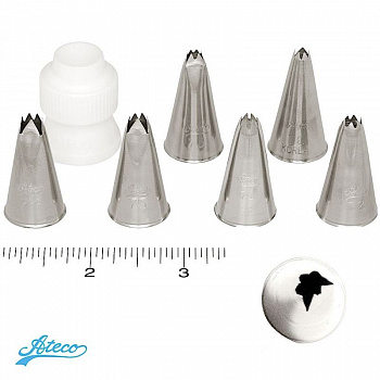 Кондитерская насадка Ateco рифлёный лист №71-76 | малый размер Кондитерская насадка Ateco рифлёный лист №71-76 | малый размер
