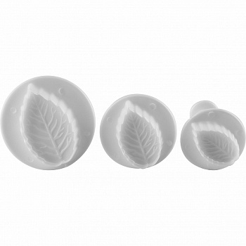Вырубка-плунжер Лист Розы набор 3 шт