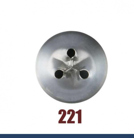 Кондитерская насадка 221 Tulip™ Травка (3 дырочки) Кондитерская насадка 221 Tulip™ Травка (3 дырочки)