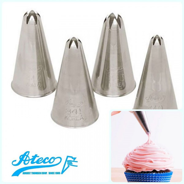 Кондитерская насадка закрытая звезда №840-843 от Ateco | 6 лучей малый размер Кондитерская насадка закрытая звезда №840-843 от Ateco | 6 лучей малый размер