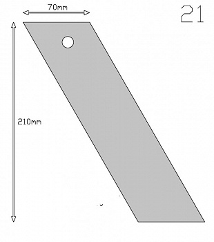 Кондитерский шпатель угловой 21 см | Мастерская Тюльпан