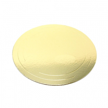 Подложка для торта усиленная Золото/Жемчуг 2х сторон. 3.2 мм, Ø 300 мм