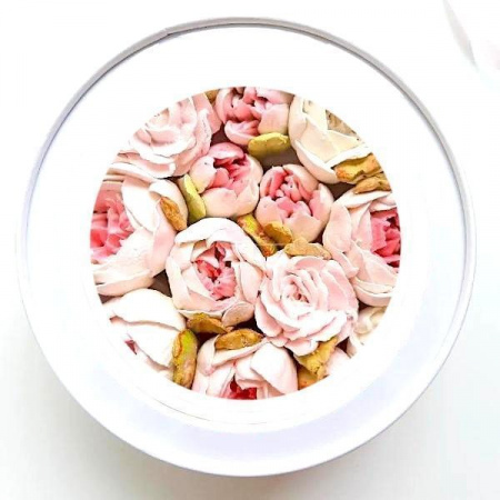 Коробка круглая с Окном (шайба) 145•60 мм Белая (крышка+дно)