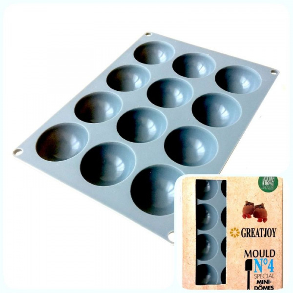 Силиконовая форма 3D для муссовых десертов | Сфера №4-12 фигур ∅40 мм