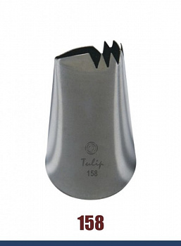 Кондитерская насадка 158 Tulip лепесток прямой рюшевый, прорезь 15 мм Кондитерская насадка 158 Tulip лепесток прямой рюшевый, прорезь 15 мм