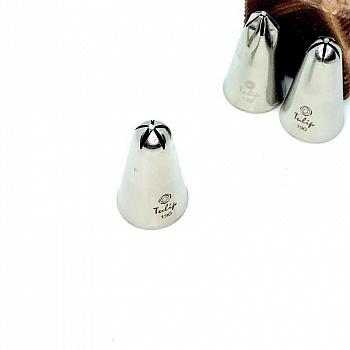 Кондитерская насадка звезда закрытый центр (прямые лучи) №190 Tulip™ | медиум размер Кондитерская насадка звезда закрытый центр (прямые лучи) №190 Tulip™ | медиум размер