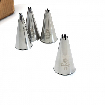 Кондитерская насадка открытая звезда №17 Tulip™ мини размер (diam. 4.2 mm; 6 лучей) Кондитерская насадка открытая звезда №17 Tulip™ мини размер (diam. 4.2 mm; 6 лучей)