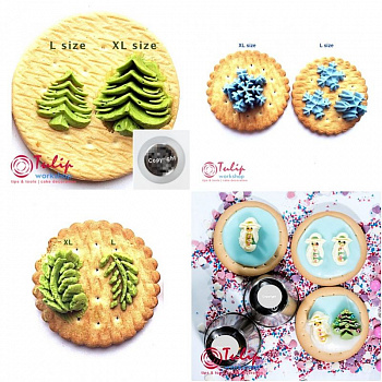 Набор 7 кондитерских насадок - Зима | L и XL размер Набор 7 кондитерских насадок - Зима | L и XL размер