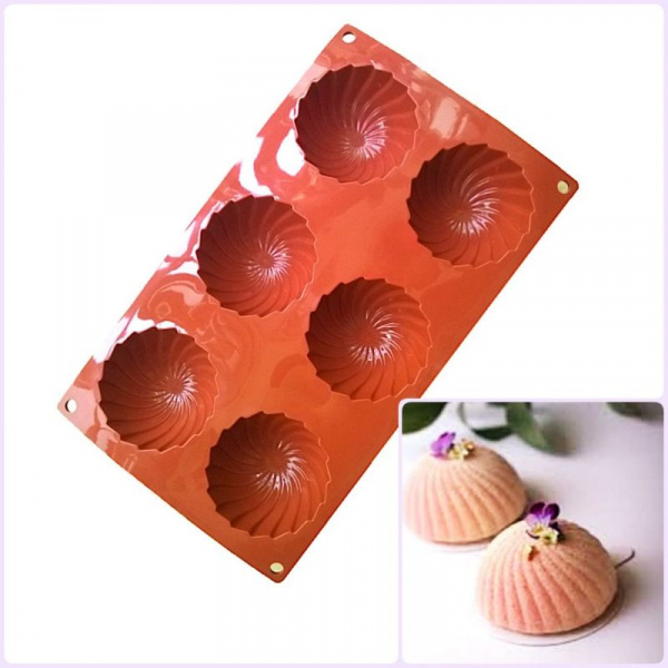 Форма для выпечки силиконовая Парфум 6 фигур