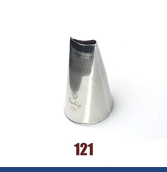 Кондитерская насадка 121 Tulip прорезь 14 мм, лепесток розы изогнутый Кондитерская насадка 121 Tulip прорезь 14 мм, лепесток розы изогнутый